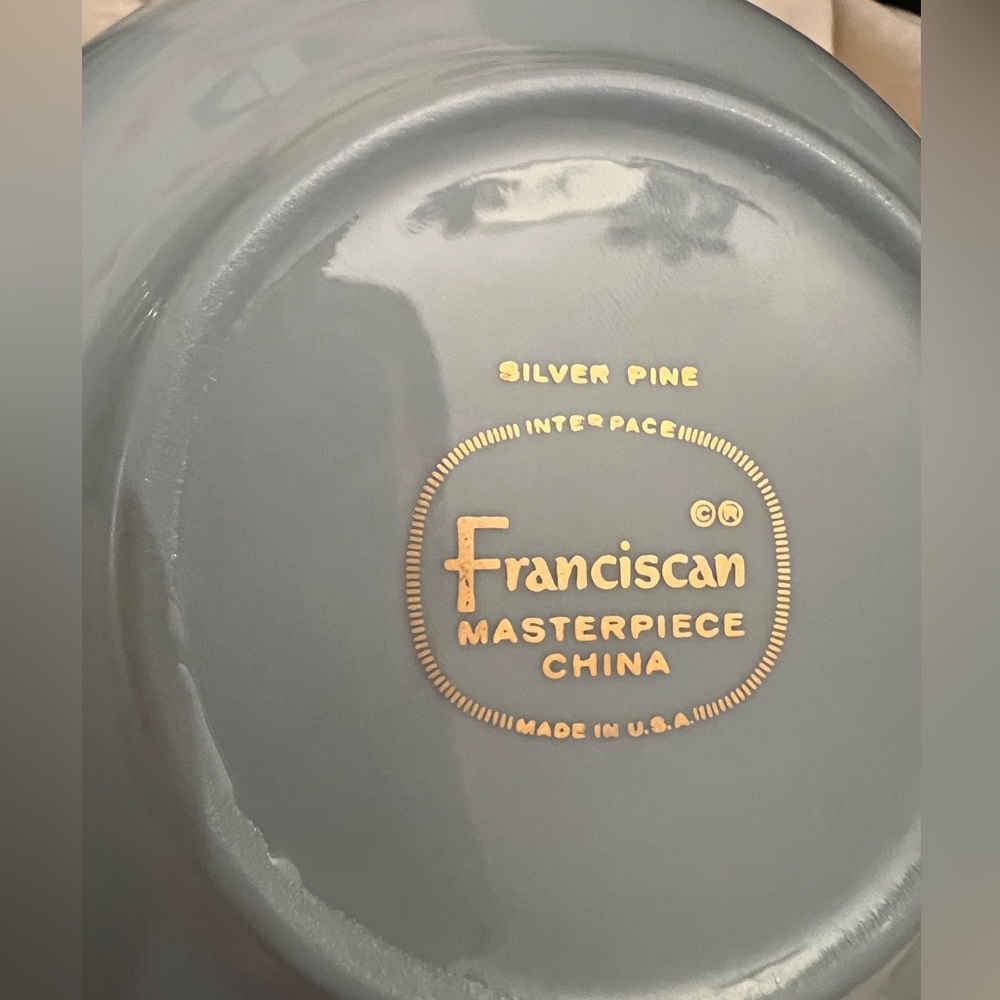 Vintage FRANCISCAN Silver Pine 8 bowls - Picture 3 of 3
